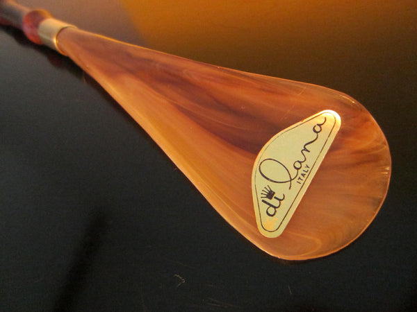 Di Lana Italy Shoe Horn Tennis Rocket Bakelite Composition Brass - Designer Unique Finds 
 - 2