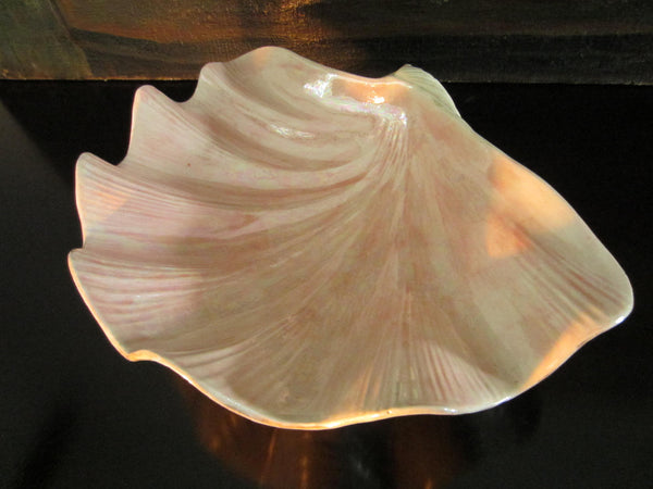 Swedish Ceramic Sea Shell Dish Iridescent Monogram IP - Designer Unique Finds 
 - 5