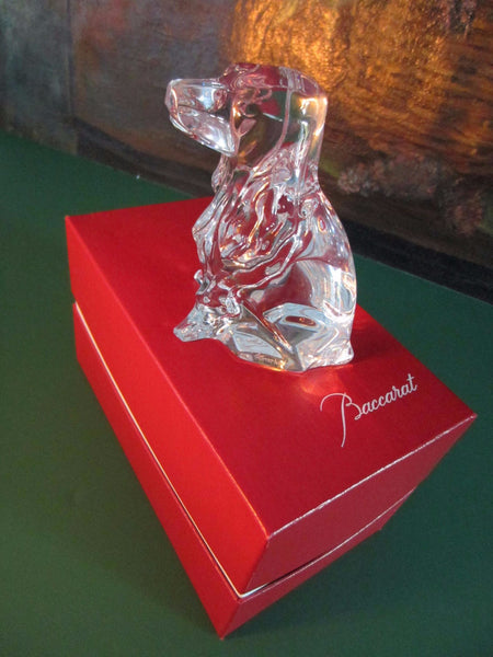 France Cased Baccarat Crystal Dog Paperweight - Designer Unique Finds 
 - 1