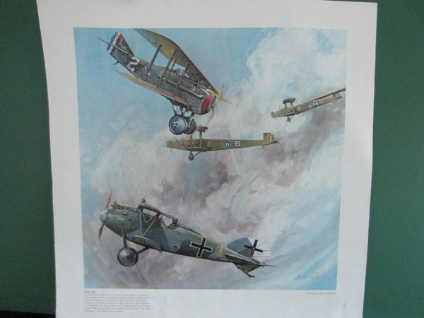 Huntington Alloy Collection Aviator Print Albatros D Va Spad XIII - Designer Unique Finds 