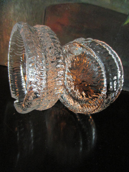 Rosenthal Studio Linie Signed Crystal Ashtrays - Designer Unique Finds 