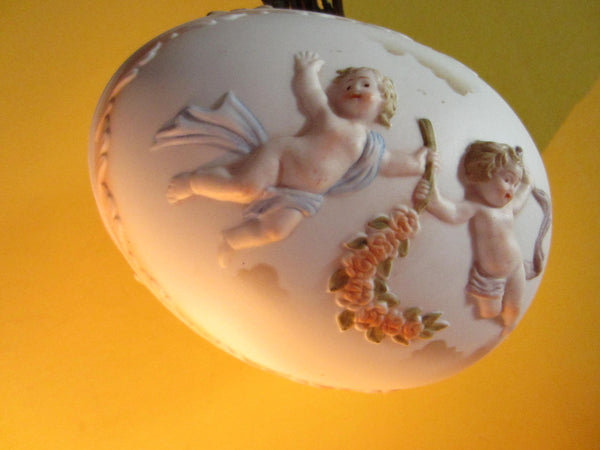 Worcester Porcelain Majolica Egg Box Angels Decorated Angles - Designer Unique Finds 
 - 3