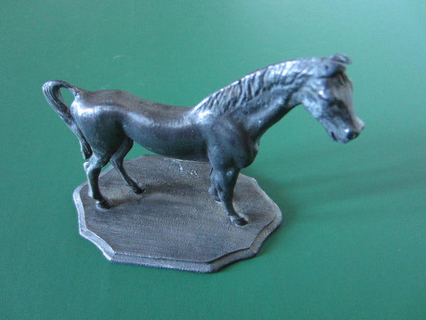 Equestrian Pewter Miniature Folk Art Horse - Designer Unique Finds 