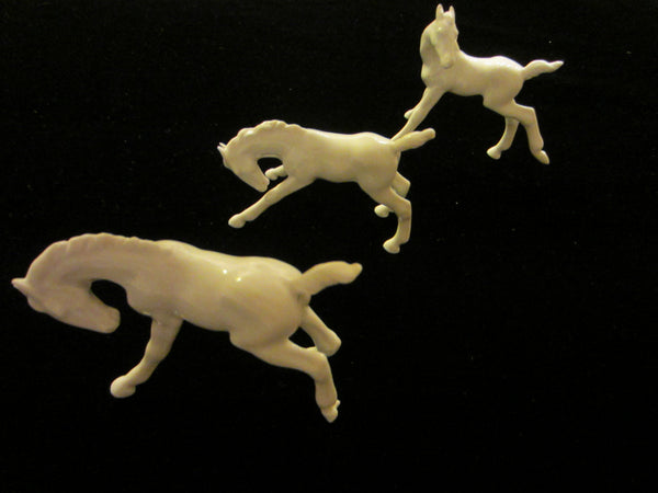 Mo Germany Equestrian Seven White Porcelain Horses Marked Stamped - Designer Unique Finds 
 - 5