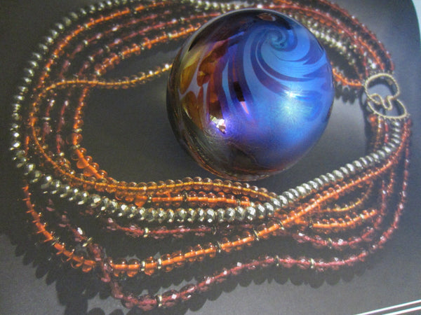 OBG Ocean Wave Glass  Paperweight - Designer Unique Finds 