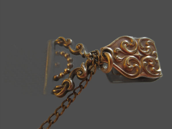 Victorian Watch Fob Chain Carnelian Agate Swivel Gem - Designer Unique Finds 