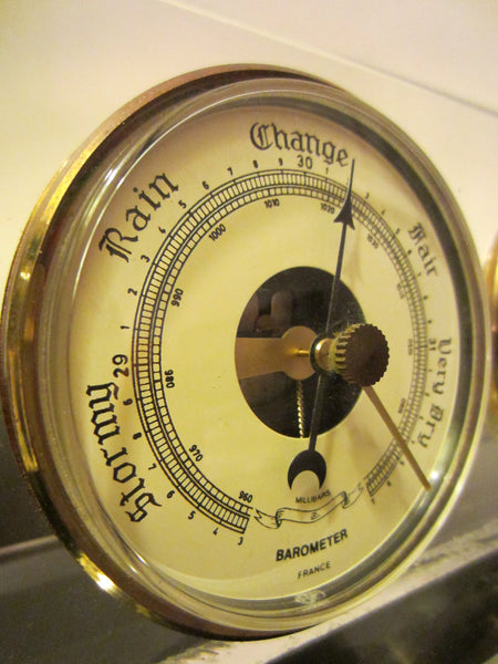 Lucite Millibars France Desktop Barometer Thermometer Hygrometer - Designer Unique Finds 
 - 7