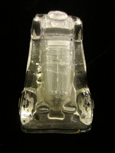 Mercedes Classic Car Paperweight Frost Glass Mid Century Sculpture - Designer Unique Finds 