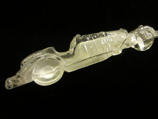 Mercedes Classic Car Paperweight Frost Glass Mid Century Sculpture - Designer Unique Finds 