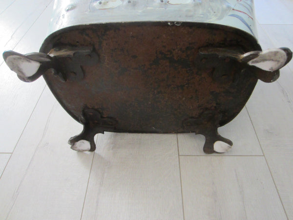 French Tole Coal Container Bronze Hand Footed Purdonium - Designer Unique Finds 
 - 6