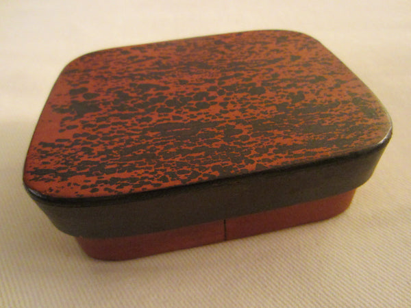 Art Deco Red Leather Signed Jewelry Box Textile Lined - Designer Unique Finds 
 - 2