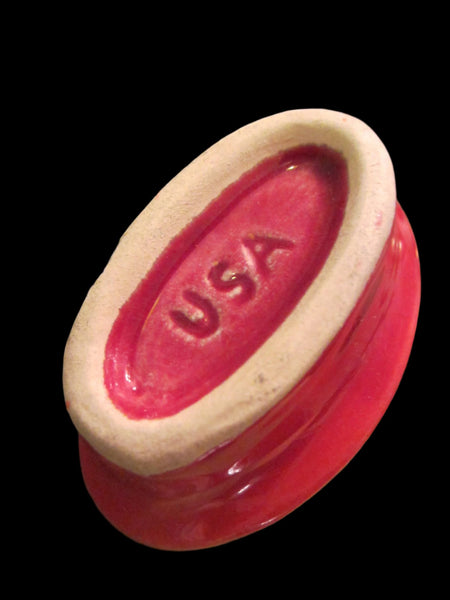 Ceramic Red Table Lighter Marked USA - Designer Unique Finds 
 - 2