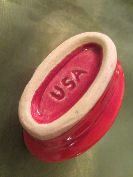 Ceramic Red Table Lighter Marked USA - Designer Unique Finds 
 - 2