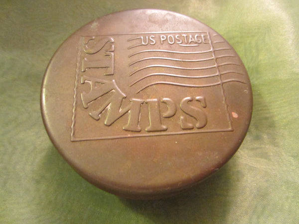US Postage Stamps Box Brass Miniature American Flag Signature Art - Designer Unique Finds 
 - 2