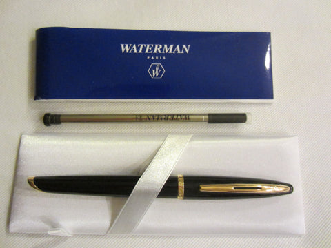 Waterman Paris Pen Emboss Gold Blue Leather Box - Designer Unique Finds 
 - 1