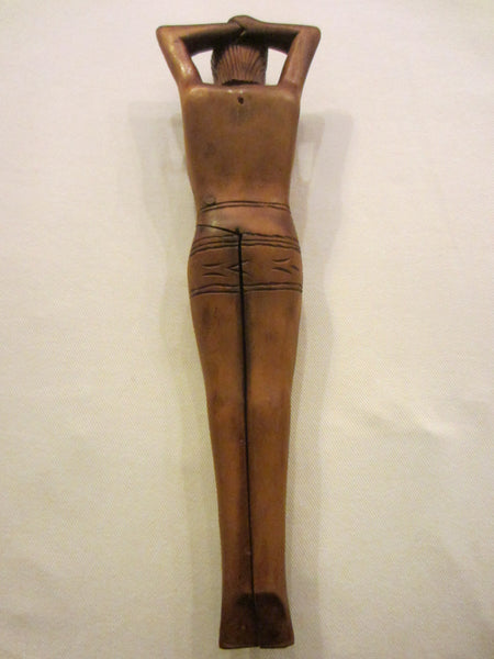 Folk Art Tribal Figure Wood Carving Nutcracker Flex Leg - Designer Unique Finds 