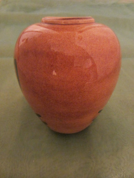Ceramic Vase Double Canoe Hawaii By Elo Mustard Black Signed Pottery - Designer Unique Finds 
 - 6