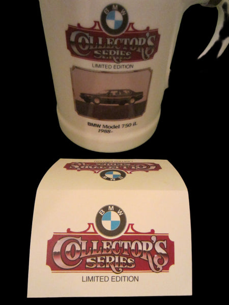 BMW Collectors Series Ceramic Beer Stein Pewter Lid Limited Edition - Designer Unique Finds 