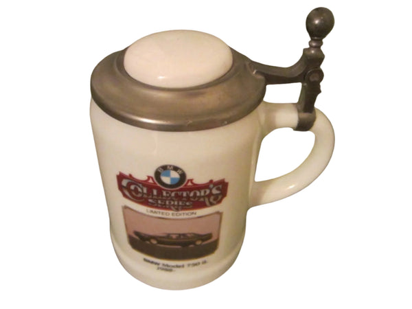 BMW Collectors Series Ceramic Beer Stein Pewter Lid Limited Edition - Designer Unique Finds 