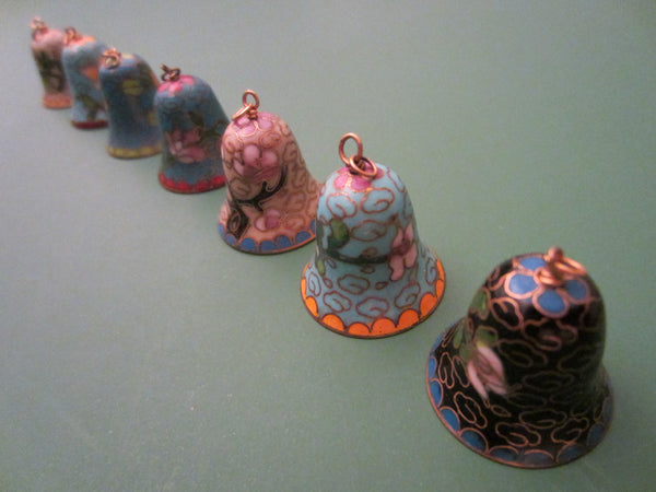 Chinese Cloisonne Seven Colored Miniature Bells - Designer Unique Finds 
 - 2
