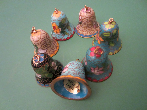 Chinese Cloisonne Seven Colored Miniature Bells - Designer Unique Finds 
 - 1