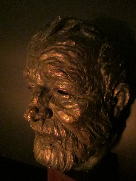 Thomas Holland Sculpture Composite Hemingway Portrait Bust Mahogany Stand - Designer Unique Finds 
 - 2