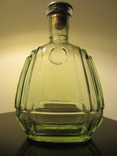 France Martell Cognac Glass Decanter Apothecary Chrome Cork Stopper - Designer Unique Finds 
 - 2