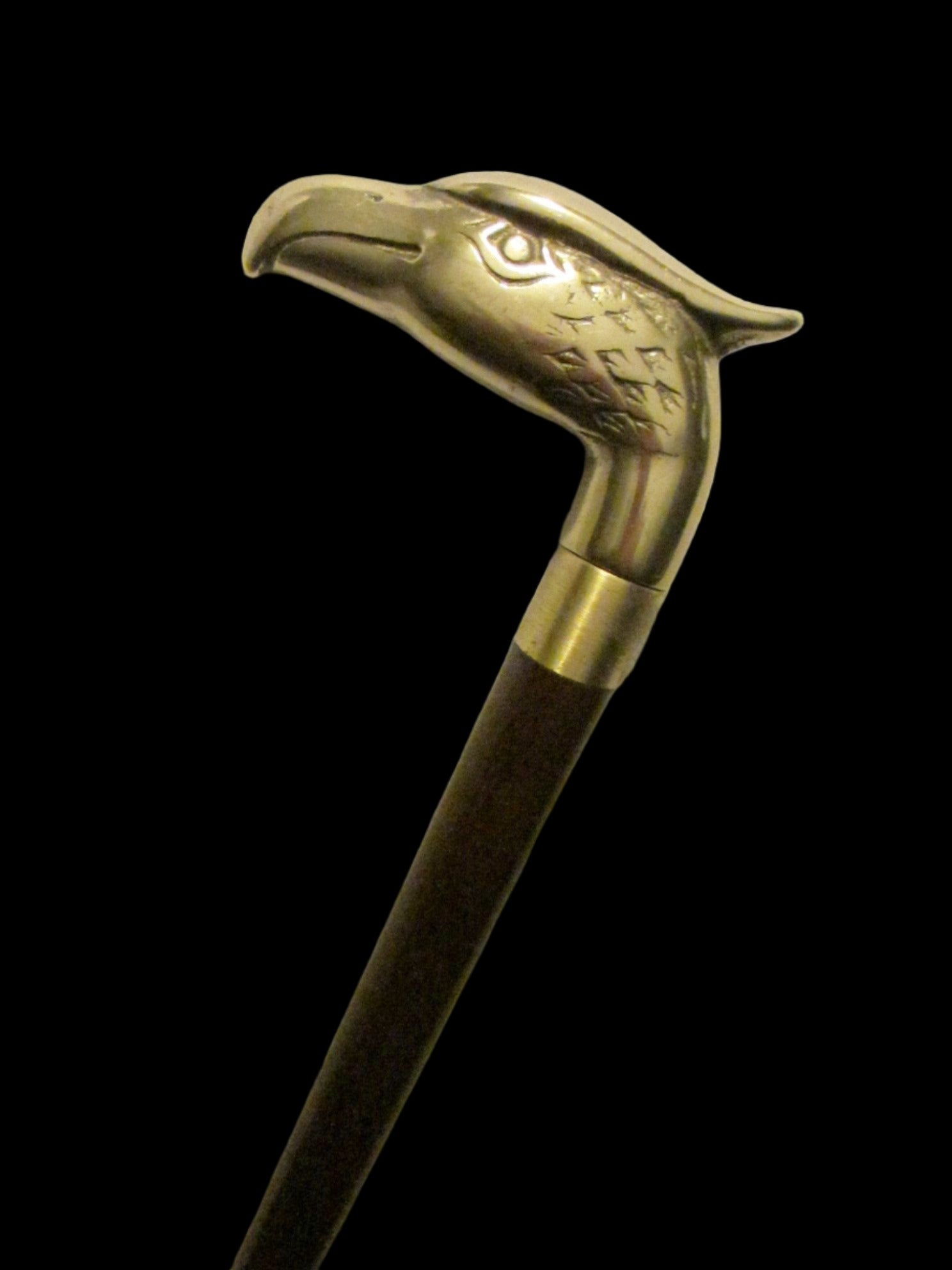 Vintage Style Victorian Eagle Brass Handle Wooden Walking Stick - Handmade Reproduction