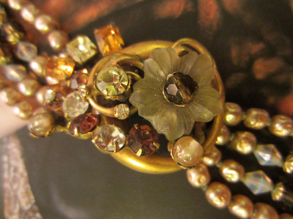 Miriam Haskell Bracelet Champagne Pearls - Designer Unique Finds 
 - 3