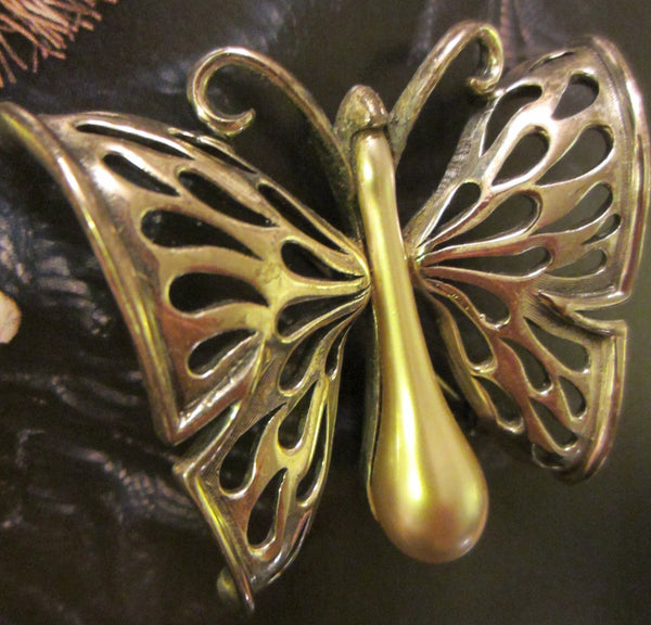 Tortolani Pewter Italian Butterfly Brooch - Designer Unique Finds 
 - 6