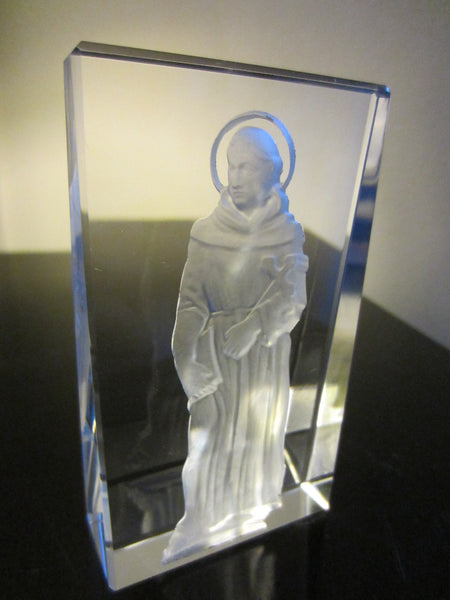 Religious Inspire Holy Man Crystal Icon Expressive Etched Figure - Designer Unique Finds 
 - 4