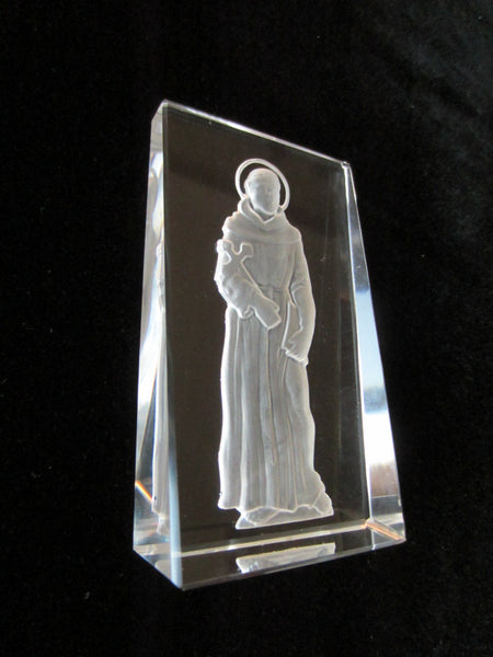Religious Inspire Holy Man Crystal Icon Expressive Etched Figure - Designer Unique Finds 
 - 3