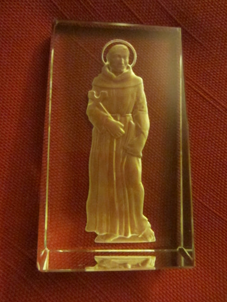 Religious Inspire Holy Man Crystal Icon Expressive Etched Figure - Designer Unique Finds 
 - 1