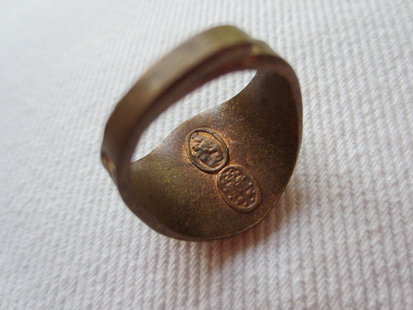 Masonic Adjustable Golden Metal Ring - Designer Unique Finds 