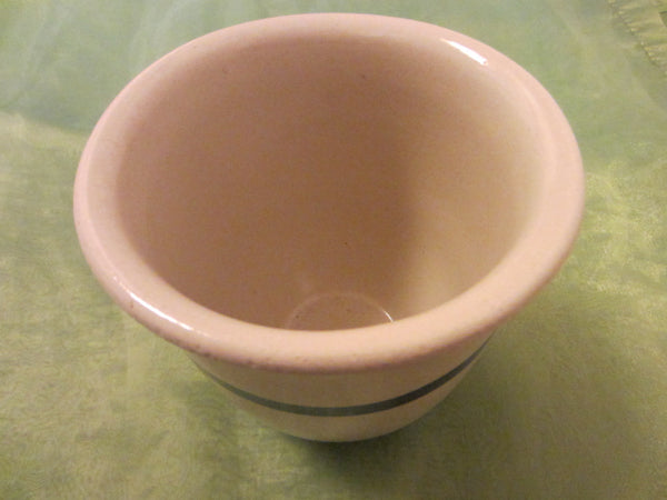 Roseville Ohio Pottery Kitchen Crock PRP USA Blue Stripes White Jar - Designer Unique Finds 