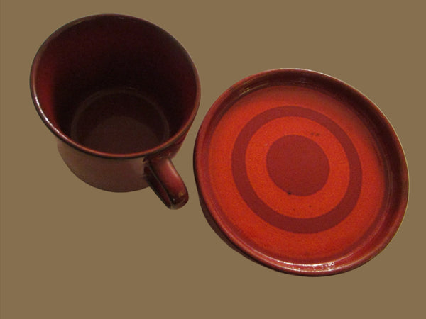 Ceracron Melitta Germany Red Ceramic Art Deco Tea And Coffee Set - Designer Unique Finds 
 - 3