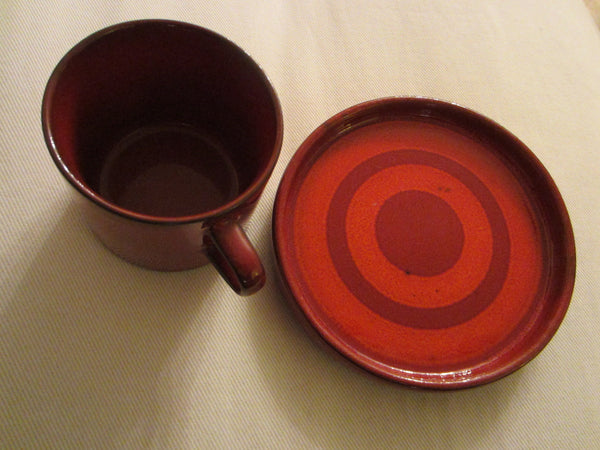 Ceracron Melitta Germany Red Ceramic Art Deco Tea And Coffee Set - Designer Unique Finds 
 - 3