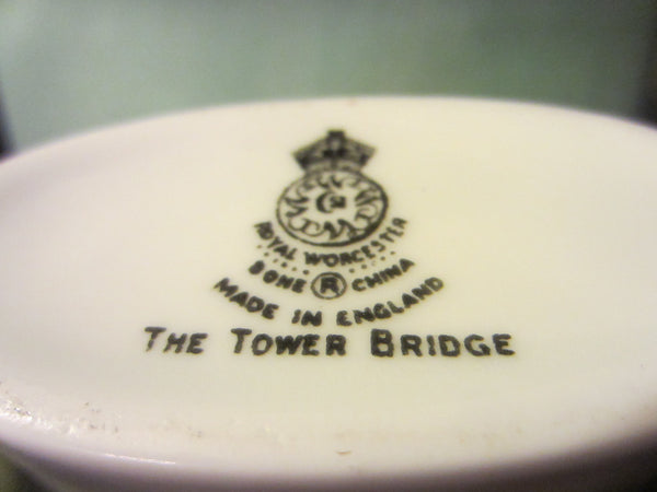 Royal Worcester Bone China Toothpick Holder The Tower Bridge