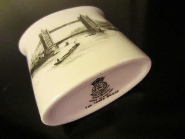 Royal Worcester Bone China Toothpick Holder The Tower Bridge - Designer Unique Finds 