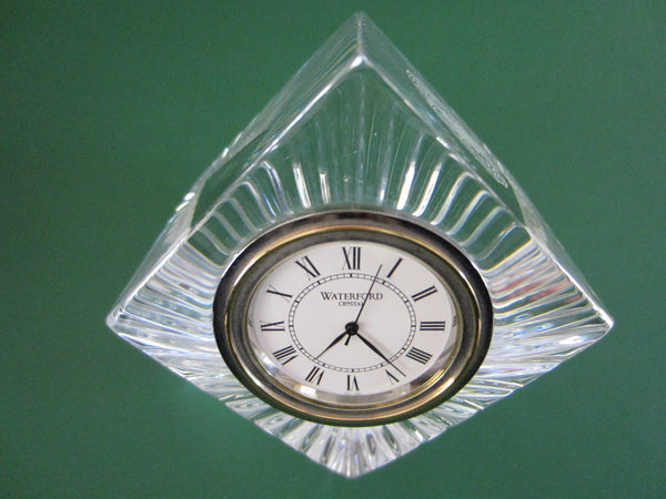 Ireland Waterford Crystal Clock Cube Block Trophy Exclusive - Designer Unique Finds 