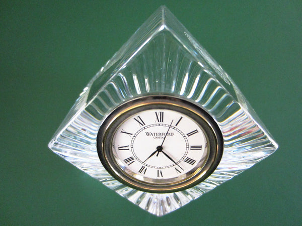 Ireland Waterford Crystal Clock Cube Block Trophy Exclusive - Designer Unique Finds 