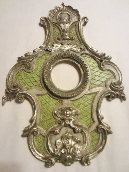 Italian Ornamental Frames Composed Plaster Gilt And Silver Crests - Designer Unique Finds 
