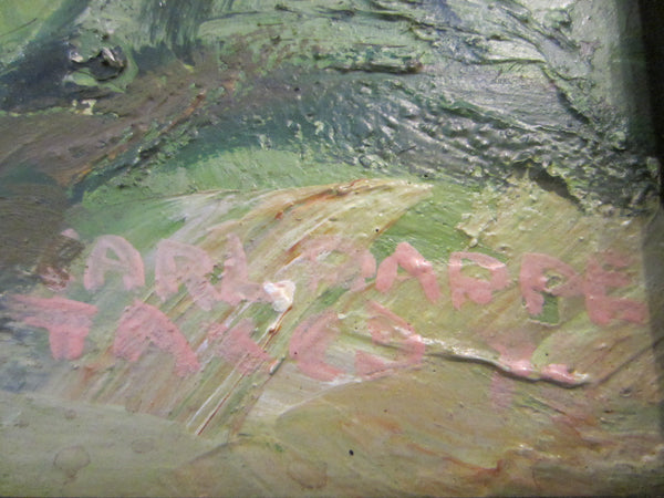 Carl Lewis Pappe Mod Landscape Signed Oil on Panel - Designer Unique Finds 
 - 7