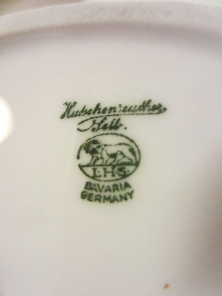 Selb LHS Hutschenreuter Bavaria Germany Art Deco Red Porcelain Bon Bon Dish - Designer Unique Finds 