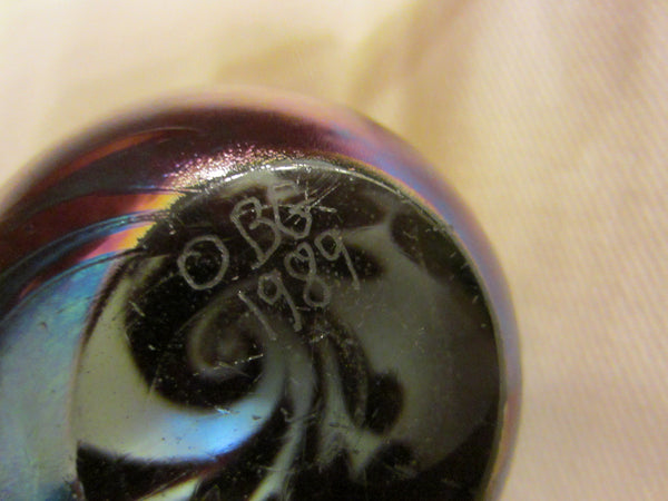 OBG Ocean Wave Glass  Paperweight - Designer Unique Finds 