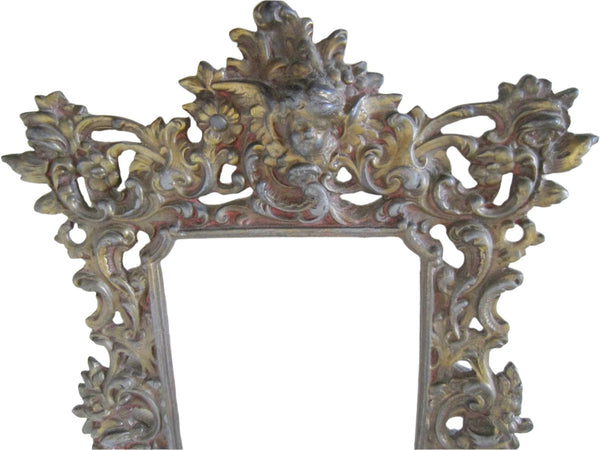 Rococo French Cherub Gilt Bronze Crested Photo Frame - Designer Unique Finds 
 - 3