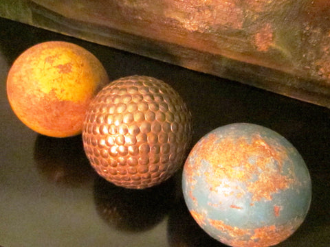 Decorative Spheres Various Colors Blue Yellow Silver - Designer Unique Finds 