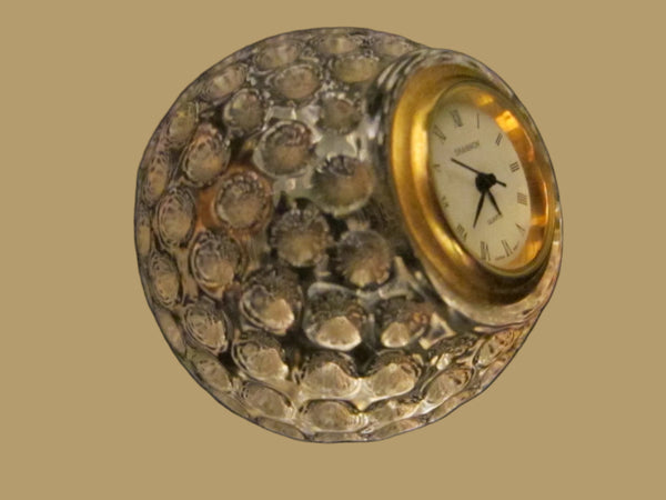 Shannon Crystal Clock Golf Ball Japan Movement - Designer Unique Finds 