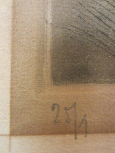 La Mer French Charcoal Drawing Paper Gauche LE Signed Titled Dated Numbered