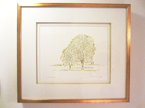 Anita Klebanoff Winter Trees II Contemporary Drawing Art - Designer Unique Finds 
 - 3